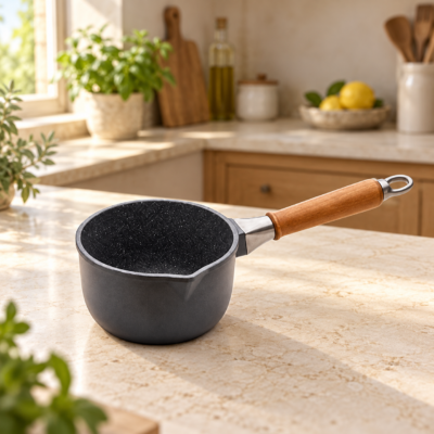 Casseruola antiaderente fonda 1 manico Pierrestone con manico staccabile - immagine 2