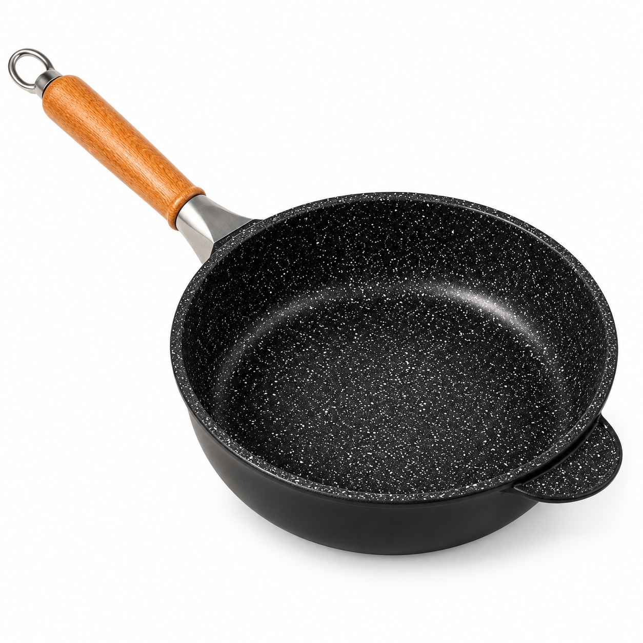Padella alta 7,5cm antiaderente pressofusa Pierrestone con Manico Staccabile