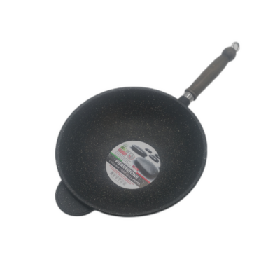Wok antiaderente pressofuso Pierrestone con manico staccabile - immagine 5